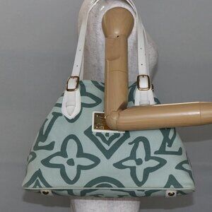LOUIS VUITTON Cruise line Taicienne PM Bag Canvas Green M95678 LV Auth ep11328